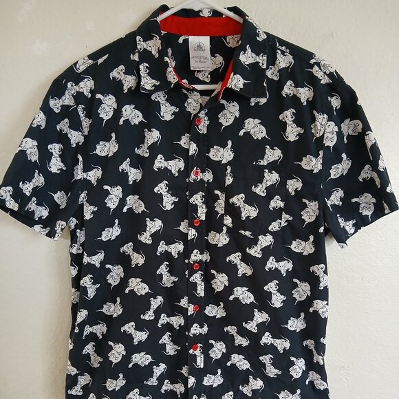 Disney Other - Disney 101 Dalmatians Men's black shirt.  Size M Allover Print.